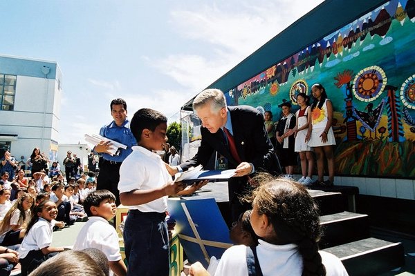 Governor Davis Attending a Southern California School Event to Highlight Improving Academic Scores. 
