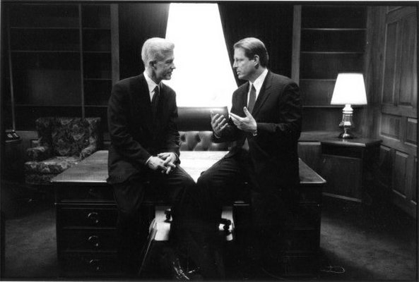 Governor Gray Davis meeting with Vice President Al Gore following his Inauguration as California's 37th Governor.