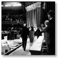 Governor and First Lady Sharon Davis entering the stage at his Inauguration as California's 37th Governor.